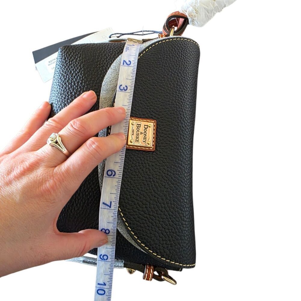 Dooney & Bourke Pebbled Leather Crossbody Saddle Bag Midnight Blue NWT - Picture 11 of 16
